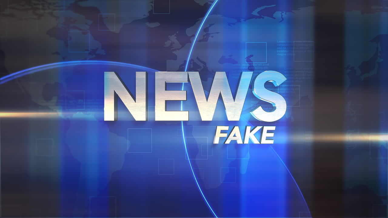 noticias falsas con mapa global y círculos en estudio de noticias