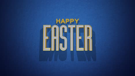 Retro-Happy-Easter-text-on-blue-vintage-texture-in-80s-style