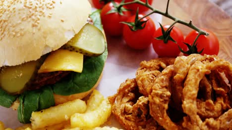 Snacks-and-cheery-tomatoes-on-plate