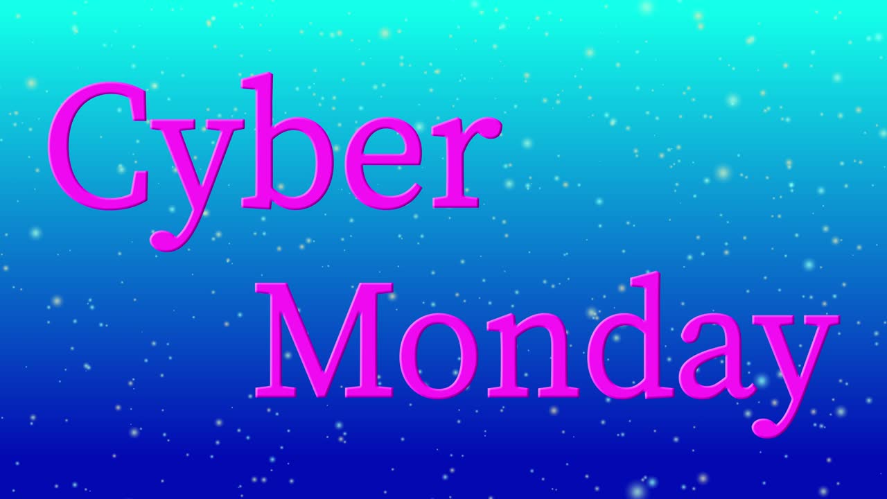 ciber lunes venta evento texto animación gráficos en movimiento