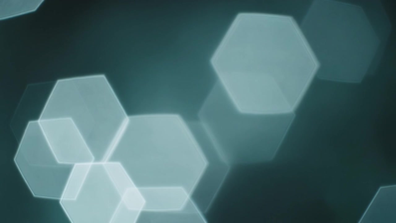 Fundo Abstrato com Efeitos de Luz Bokeh Hexagonais Flutuantes