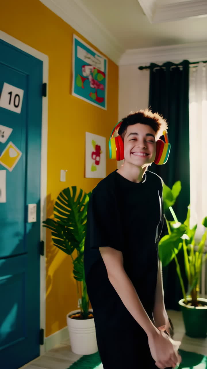 Teenagers Listening to Music