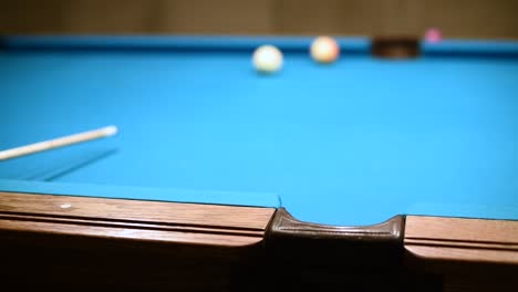 missed bank shot on nine ball in american pool billiard