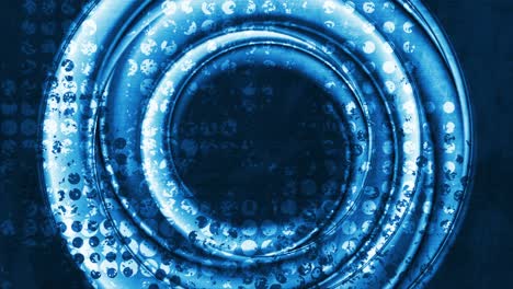 diseño de movimiento grunge vintage azul vibrante con círculos