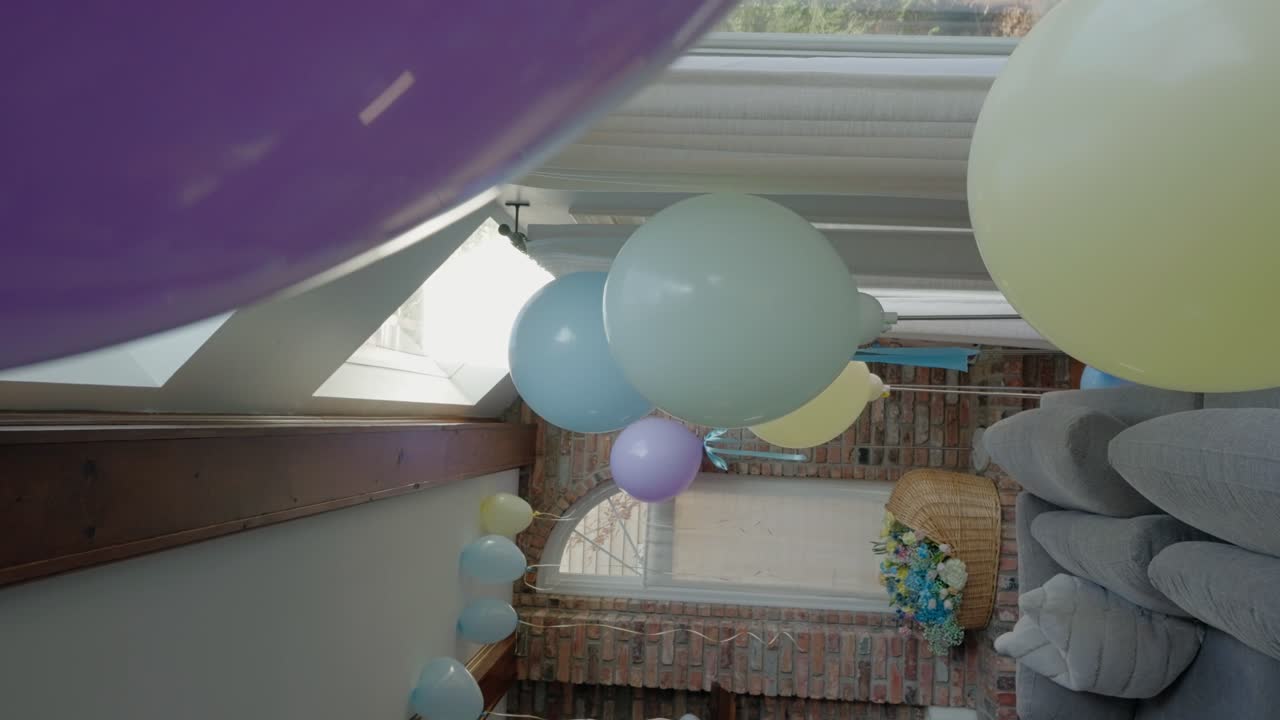 casa decorada para una celebración de baby shower en estados unidos