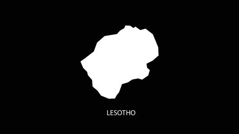 revelación digital y zoom en el mapa del país de lesotho video alfa con nombre del país revelando el fondo | mapa del país de lesotho y título revelando video alfa para editar plantilla conceptual