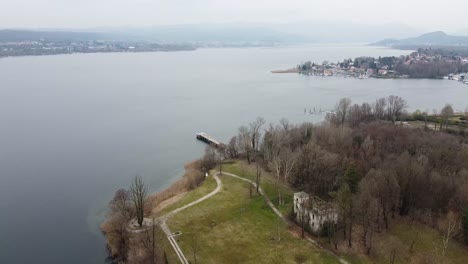 cinematic, dramatic view of ticino river