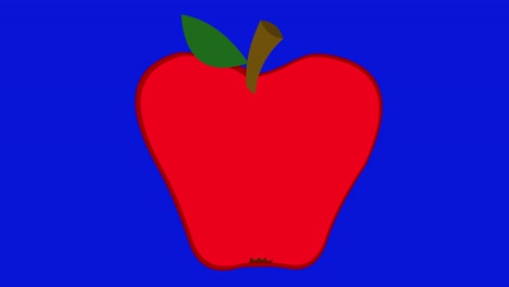 animación en bucle de morder una manzana roja