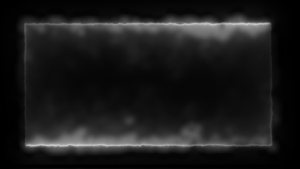 Abstract Glowing Smoke Frame on Black Background