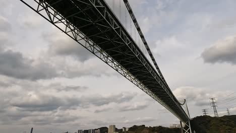 Close-up-view-over-Kanmon-bridge-and-the-kanmon-strait-in-between-the-japanese-island-Honshu-and-Kyushu