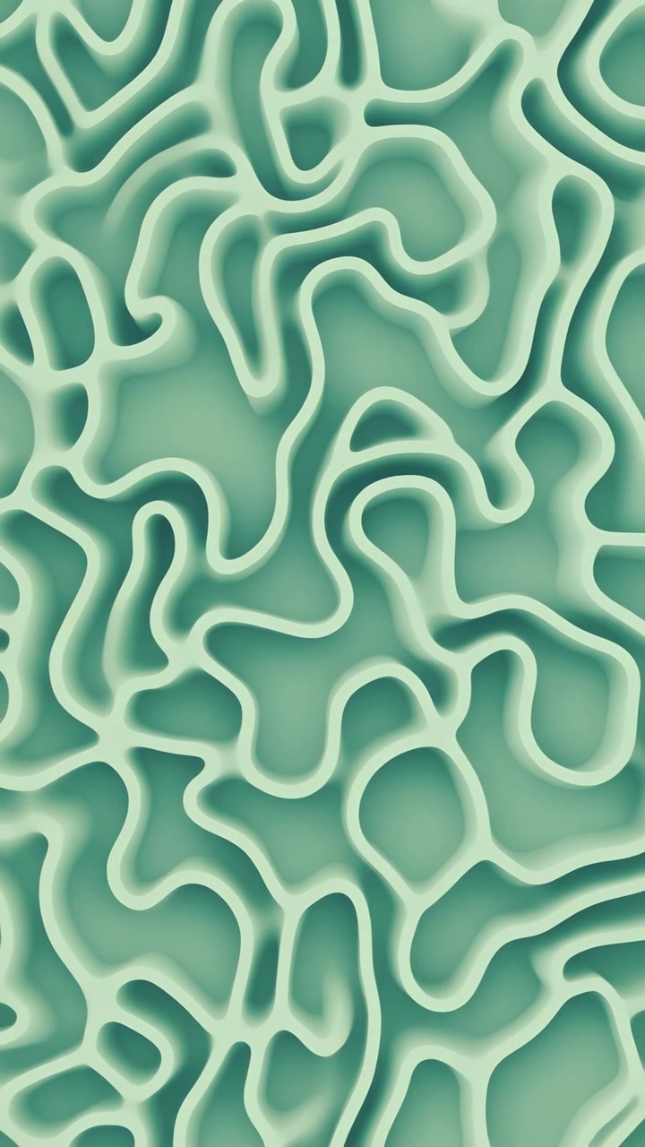 Abstract Organic Green Maze Pattern Undulating Seamlessly