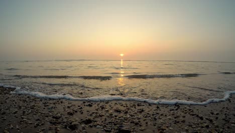 sunset on the beach, timelapse
