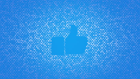 big social like icon on gradient pattern