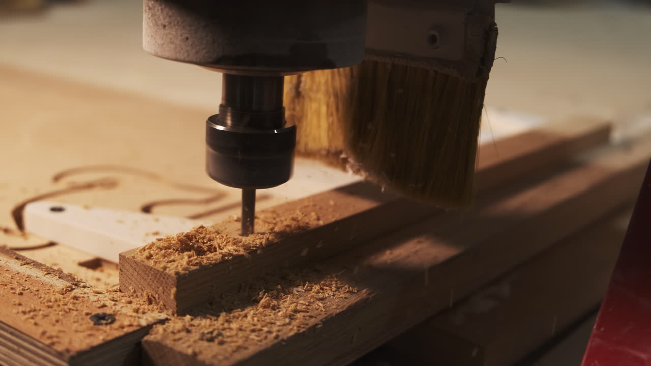 máquina de enrutador de madera cnc en acción