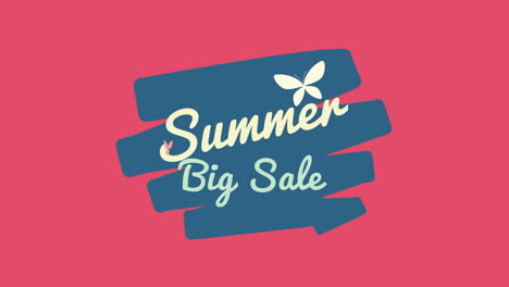 Summer-Big-Sale-with-butterfly-on-blue-brush-stripes