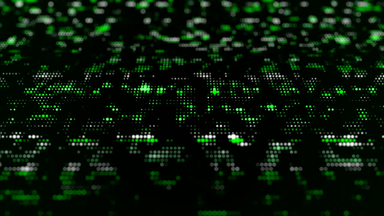 partículas verdes, fondo de partículas con bucle