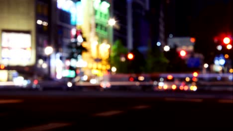 imágenes de lapso de tiempo de las luces de las calles de la ciudad nocturna