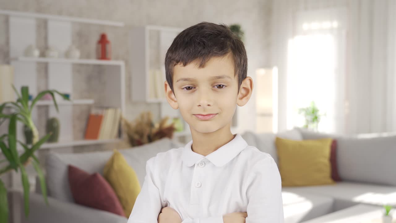 un chico inteligente y exitoso mirando a la cámara.