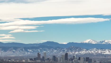 Drone-De-La-Ciudad-De-Denver-A-Mediados-De-Invierno