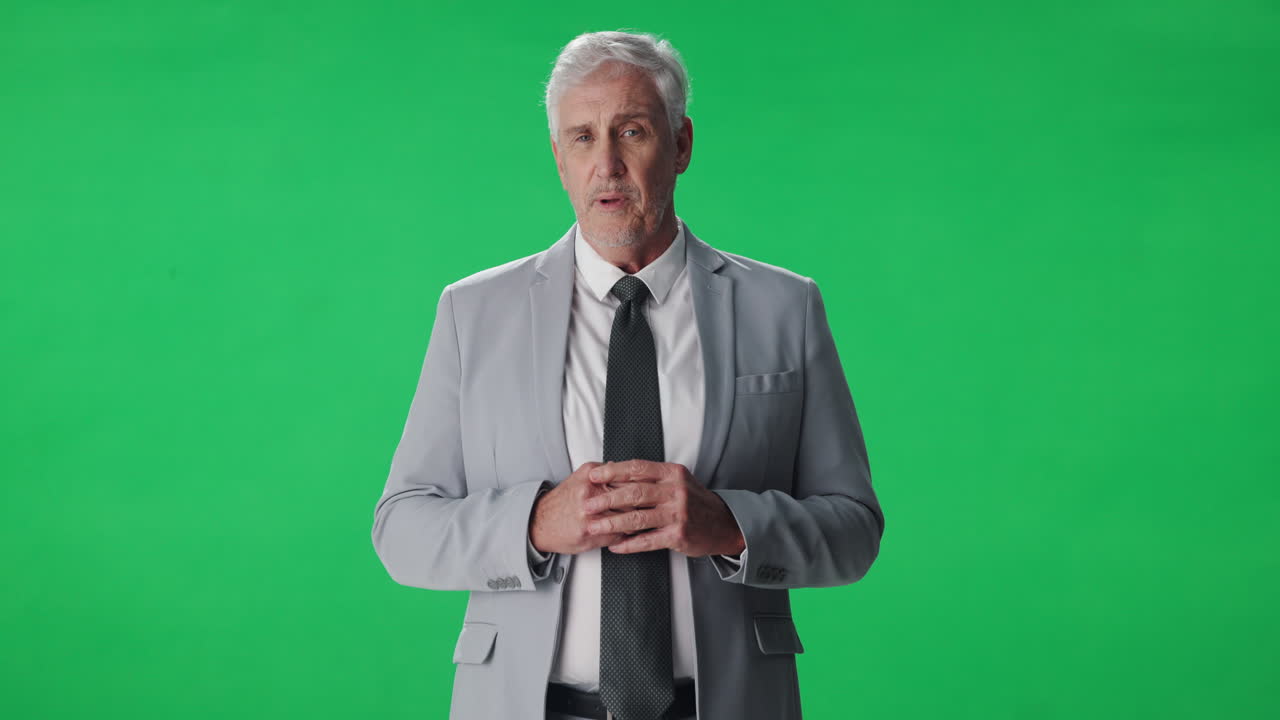 Relatore professionista su green screen