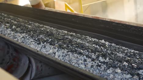 gravel conveyor belt in industrial setting