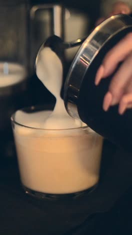 making a cappuccino