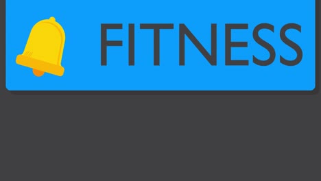 fitness text on notification bubble from portable information device screen.