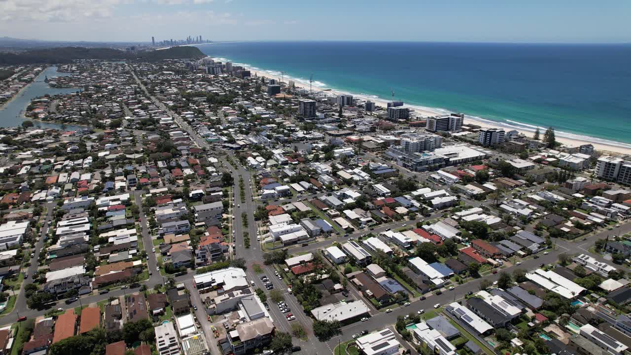 Aerial View Of Palm Beach Suburb, Beach And Blue Sea On A Sunny Day In Australia.