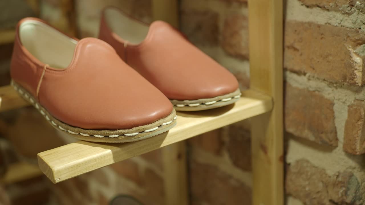 Leather Loafers on a Shelf