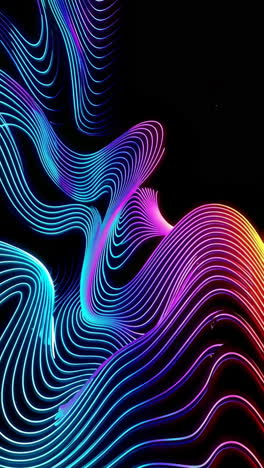 vibrant flowing neon line abstract background