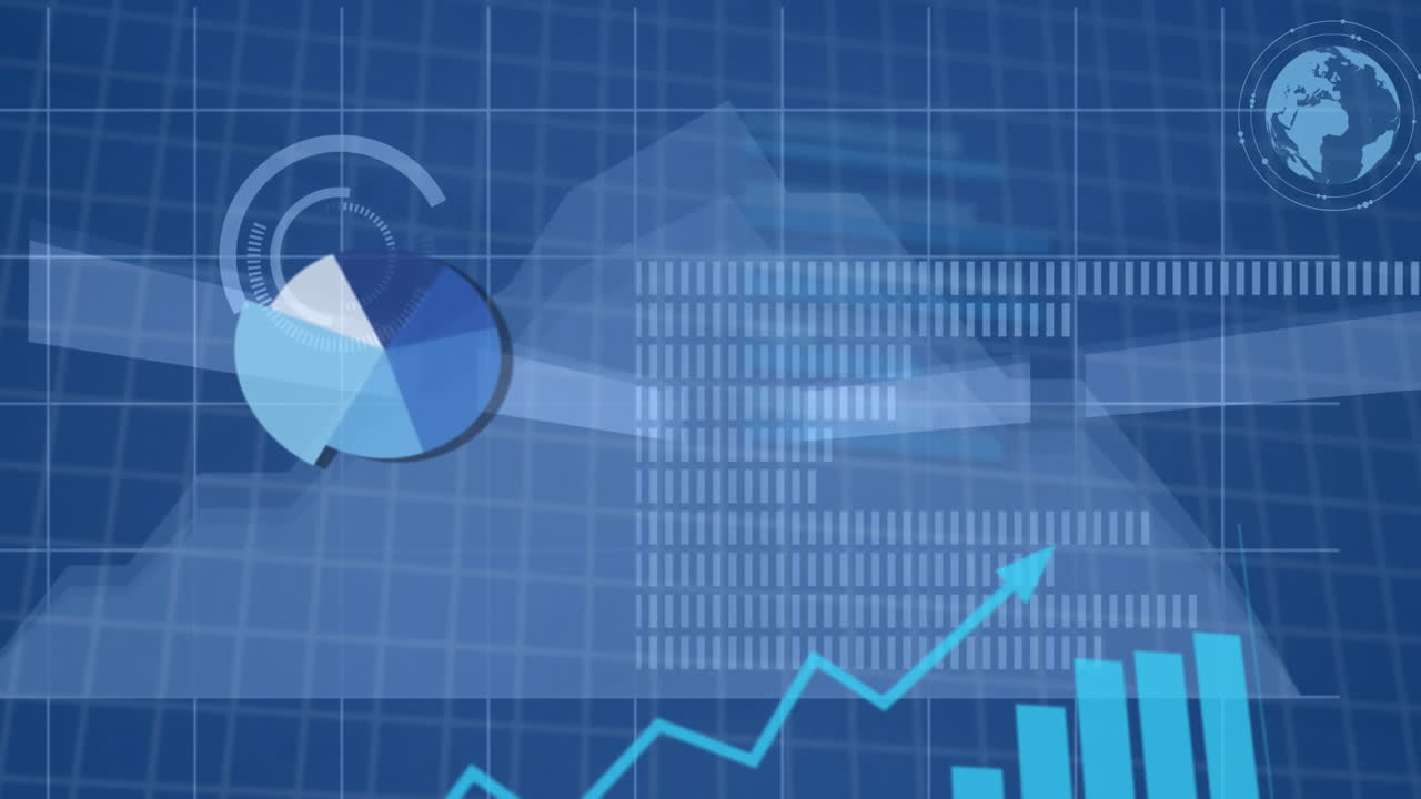 Animation of data processing and statistics