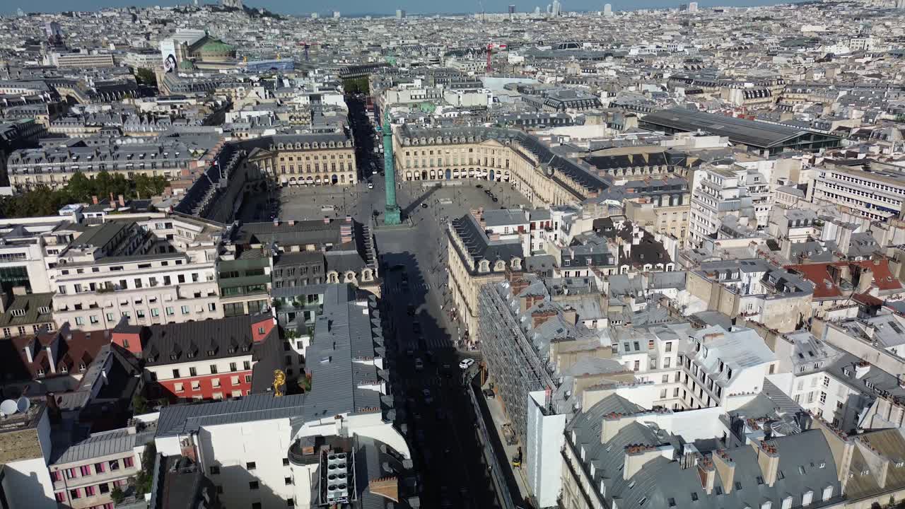 place vendôme와 파리 시티스케이프, 프랑스.
