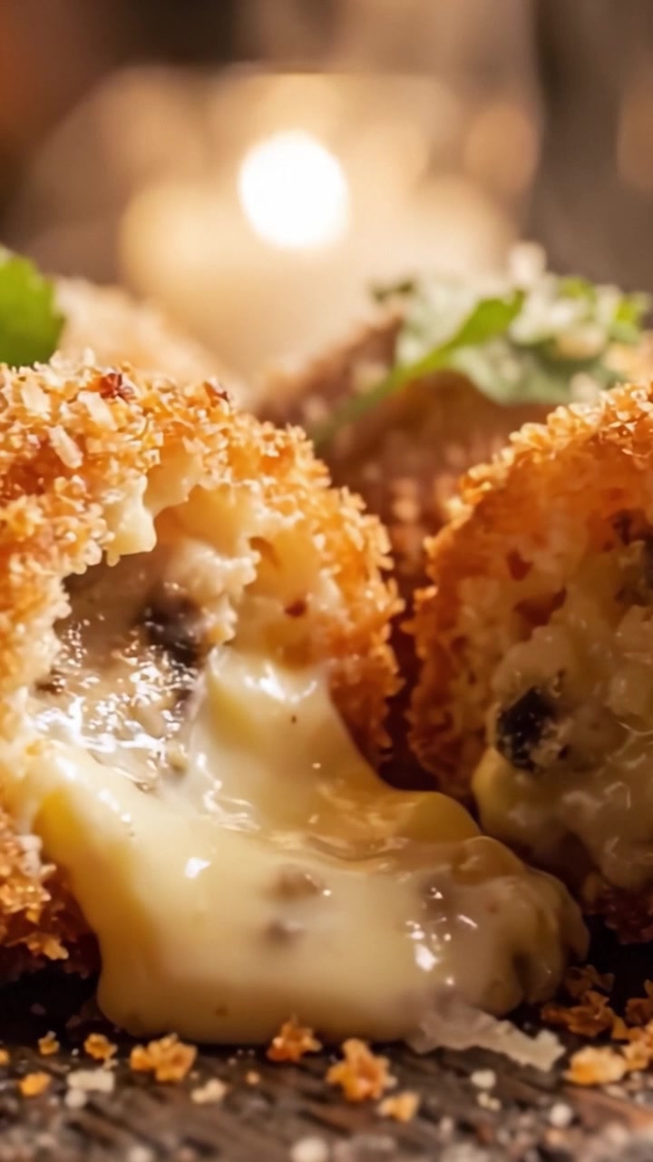 Creamy, Cheesy Delights: A Close-Up of Golden-Brown Croquettes with Gooey Filling Showcasing Rich Flavors and Textures Perfect for Any Occasion
