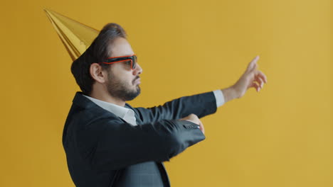 businessman celebrating