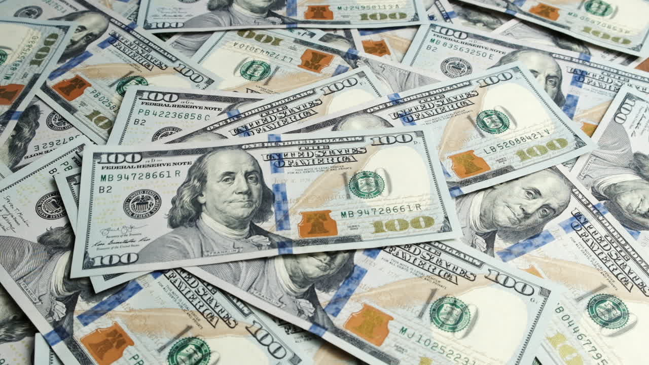 fondo de pantalla de billetes de cien dólares americanos de cerca