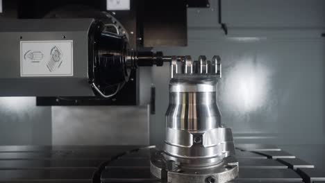 Metalworking-CNC-lathe-milling-machine.-Cutting-metal-modern-processing-technology.