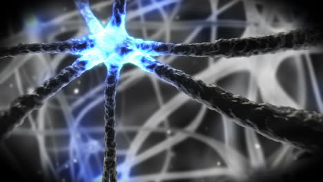 neuronas pulsando a través del sistema nervioso