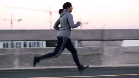Fitness,-woman-and-running-in-the-city