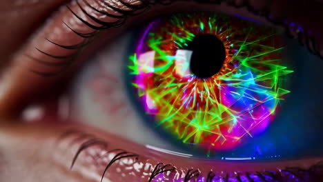 Colorful Eye with Abstract Design