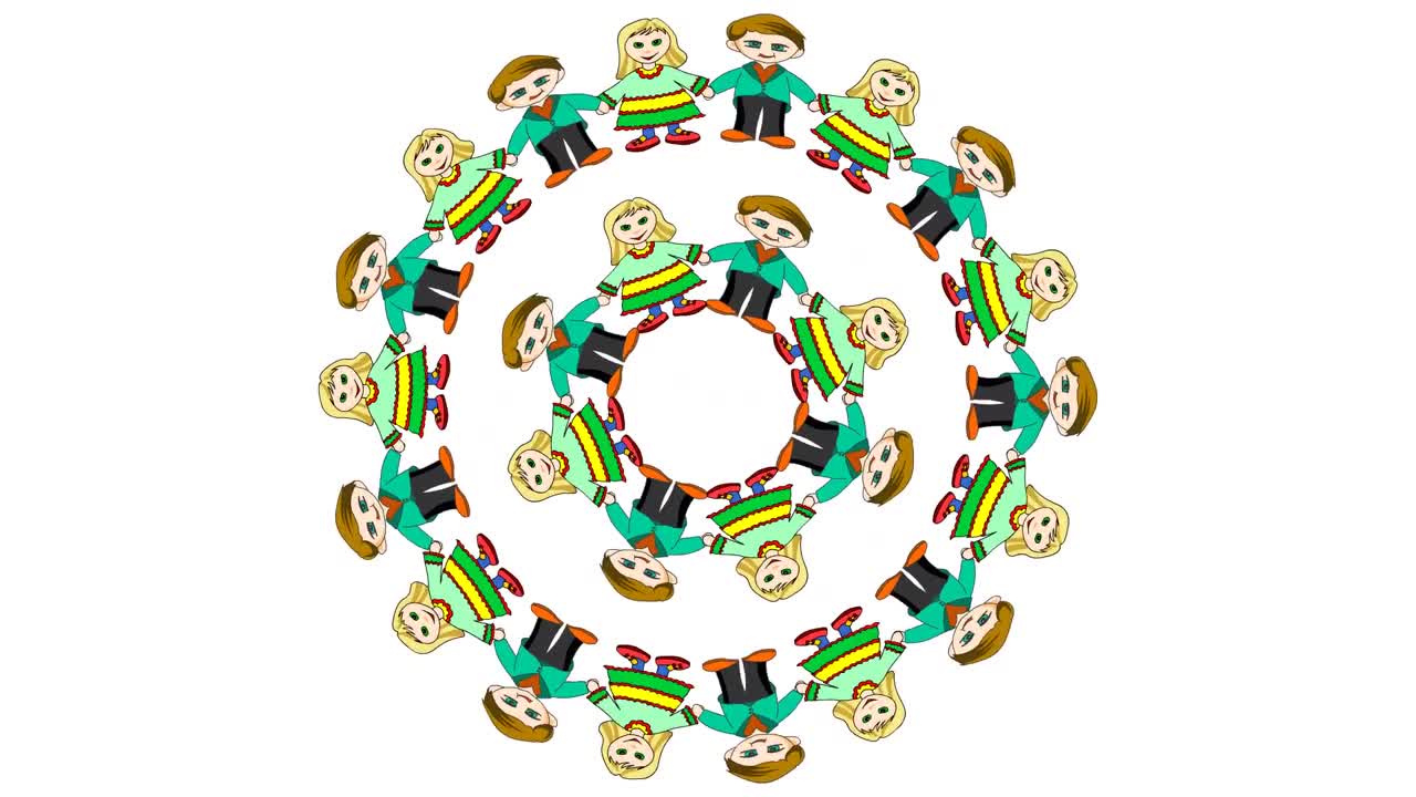 niños tomados de la mano