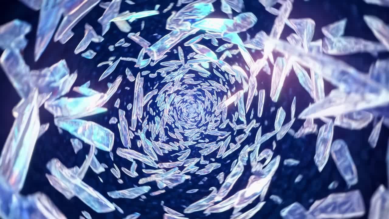 추상적인 크리스탈 터널