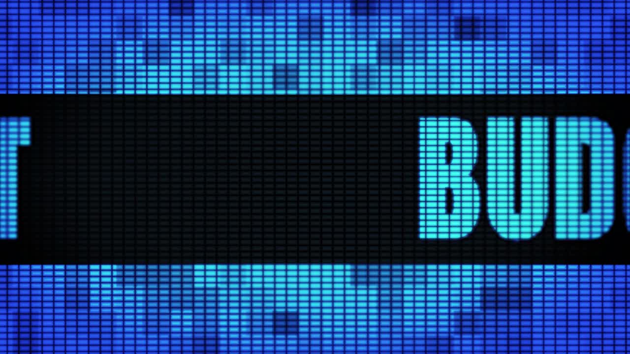 Display del budget su schermo LED