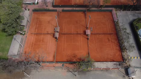 video dron 4k de canchas de tenis