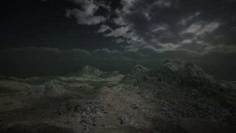 enormes nubes oscuras sobre las tierras altas escocesas