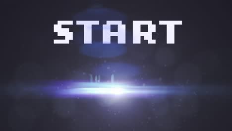 animation of start text over light spots