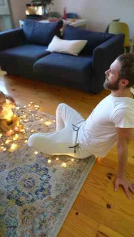 family playing with christmas lights