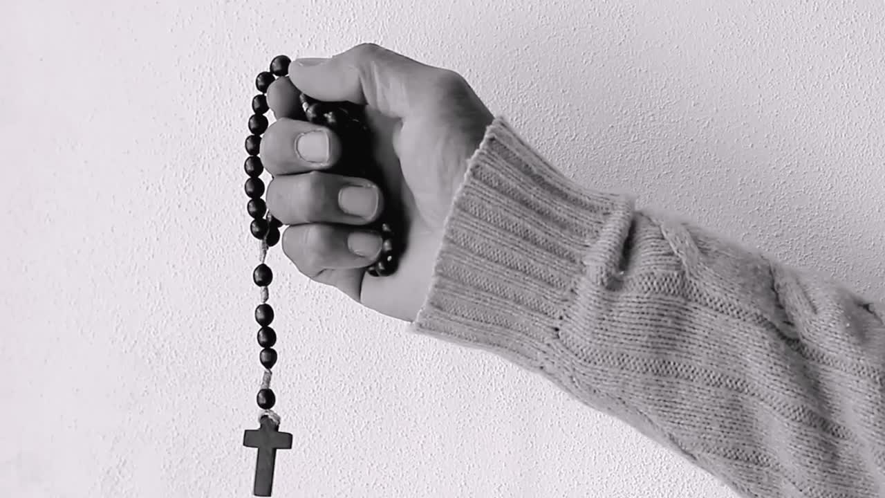 praying to God with bible faithfully worshipping with people stock footage stock video