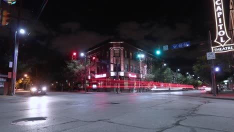 timelapse of traffic on the street in cleveland