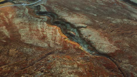 mountainous area with beautiful geological formations in southern norway