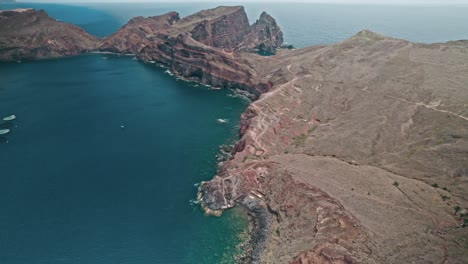madeira, coastal area with cliffs, island, ocean, seaside, rocky, drone, aerial